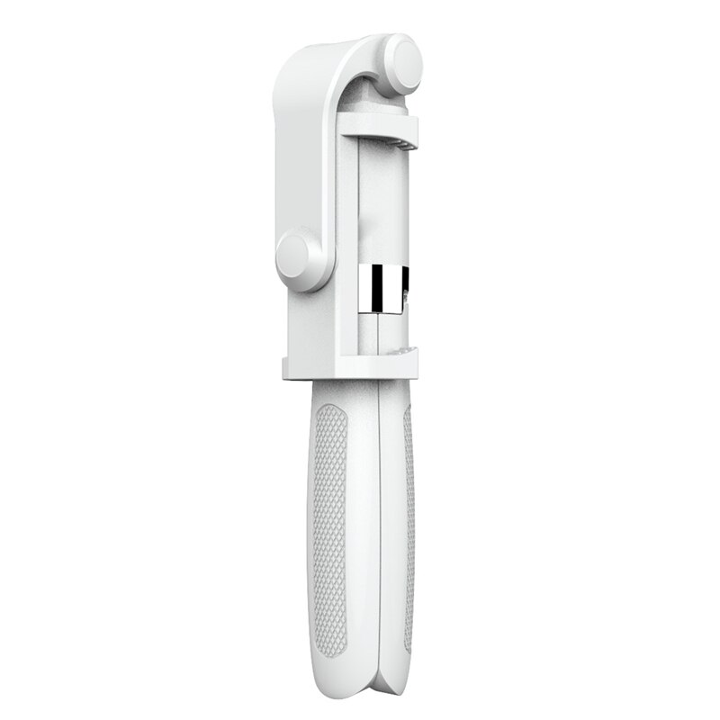 Kabelloser bluetooth-selfie-stick, tragbarer handyhalter, ausziehbares mini-stativ für ios- und android-smartphones: Weiß