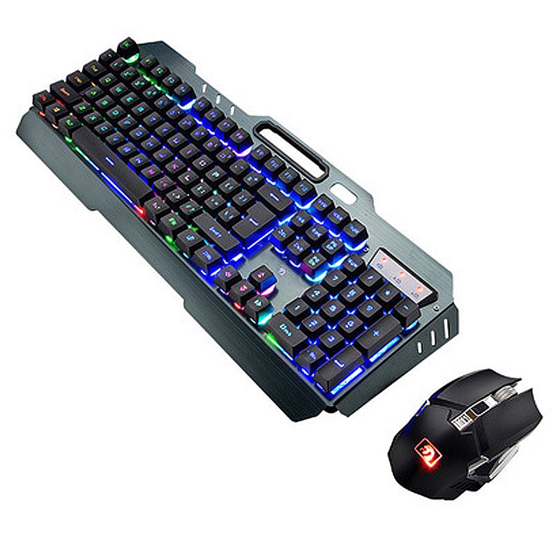 Mechanical keyboard Wireless Charging Keyboard And Mouse Set Mixed Color Blu-ray Keyboard Set Suitable For Notebook Computers