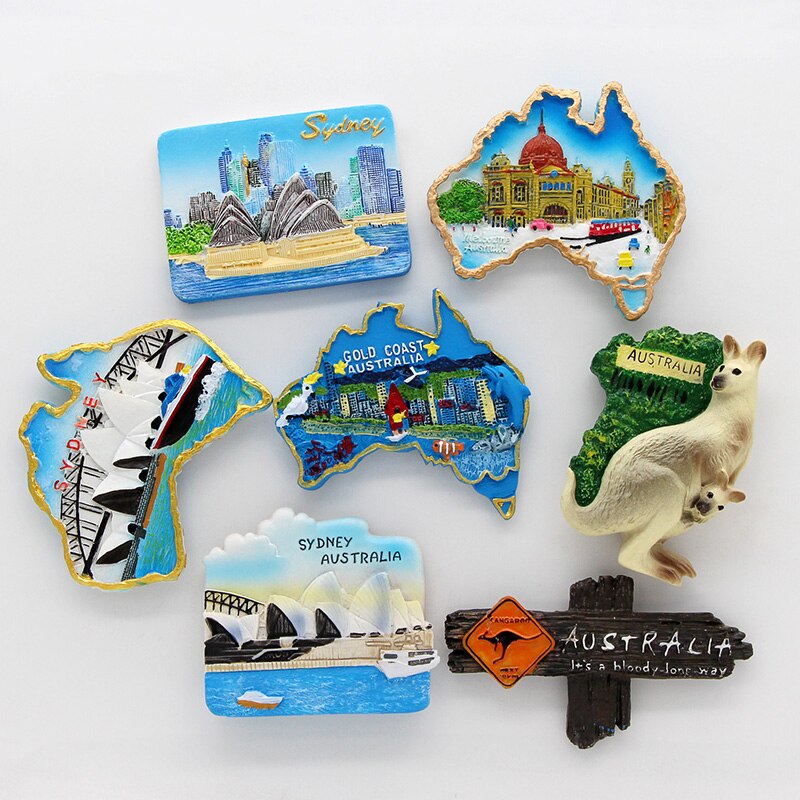 Australia kangaroo Sydney Opera House souvenir 3D fridge magnets magnetic refrigerator home decoration Australia Collection