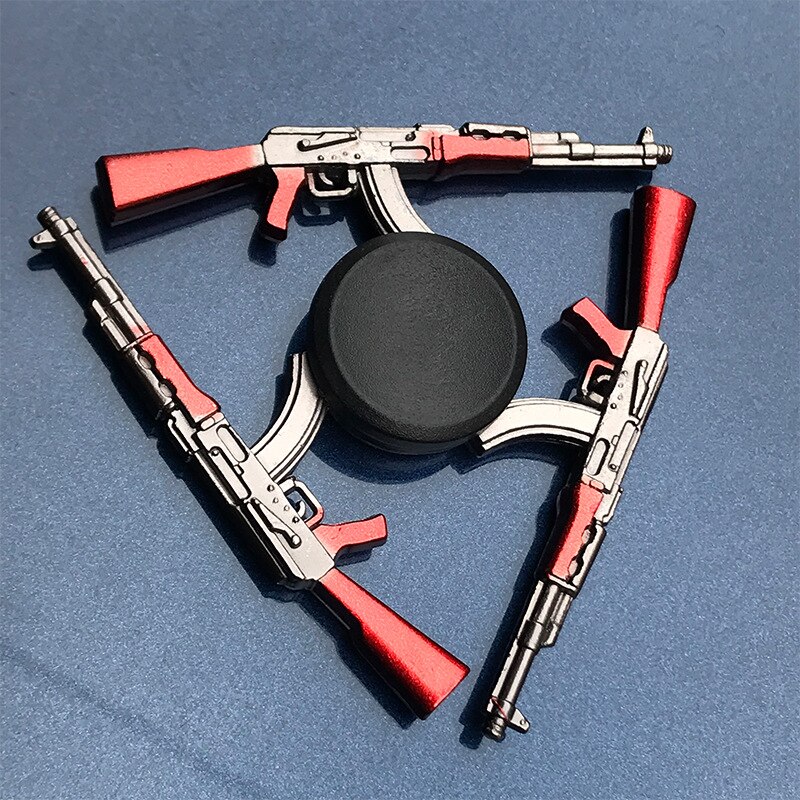 Zink-legierung Fidget Spinner Metall Tri Zappeln Hand Spinner Finger Fokus Spielzeug Glatte Galvanisieren Hybrid Lager Spielzeug Für Kinder: 7