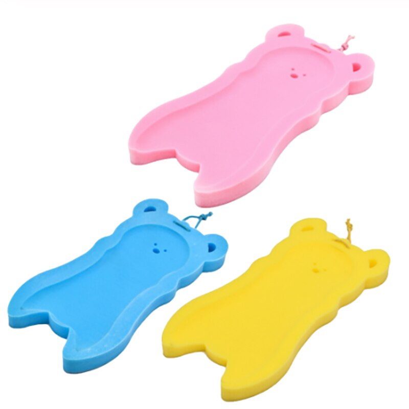 Soporte antideslizante para bañera de bebé, cama para el baño, cojín de esponja para ducha infantil, alfombrilla de baño de dibujos animados, esponja para ducha de bebé recién nacido