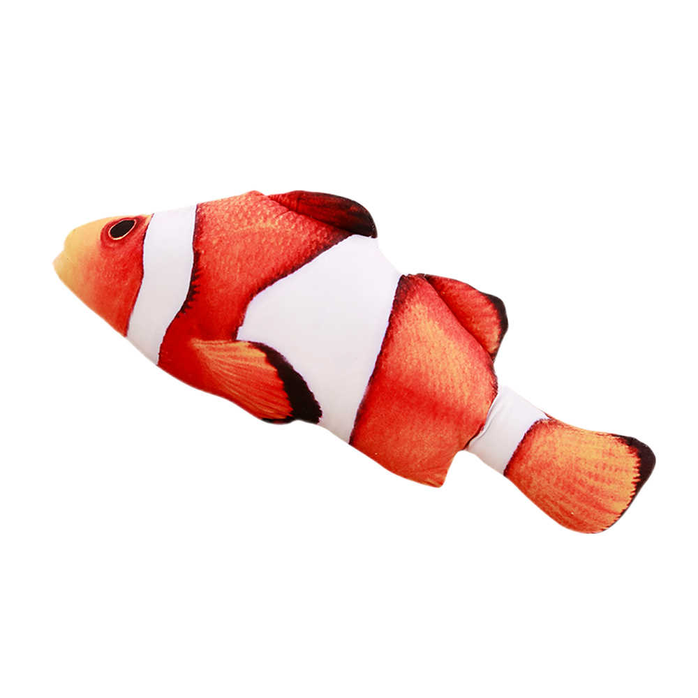 Electronic Cat Toy Cat Fish Toys Cats Chewing Playing Biting Supplies USB Charging Simulation Fish Toy Dropshiping 20/30/40cm: L-30cm no USB cable