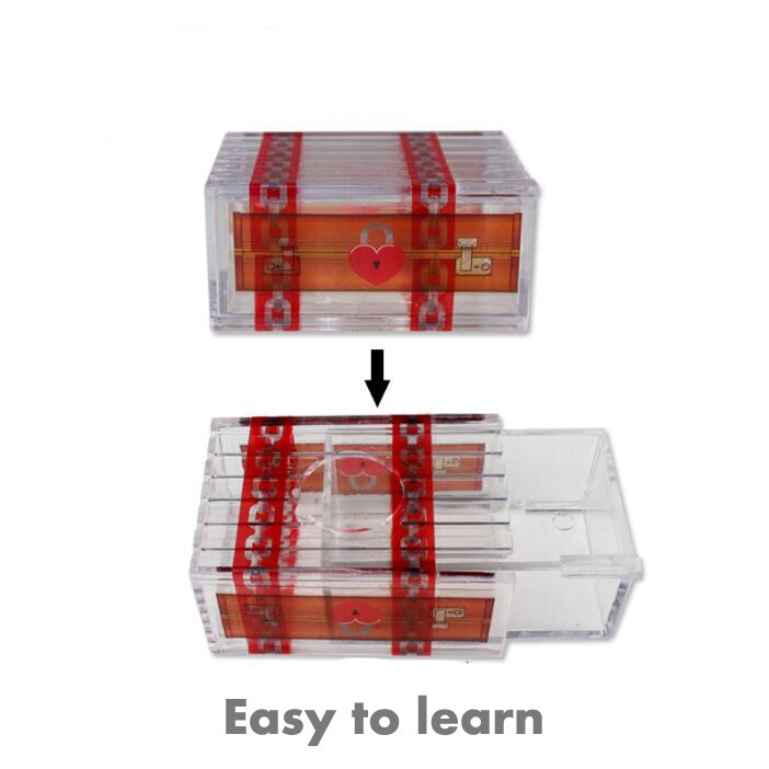 IQ Box Others can't open the transparent box Magic Trick for Child Adult Secret Drawer Brain Teaser Educational Toys LYQ