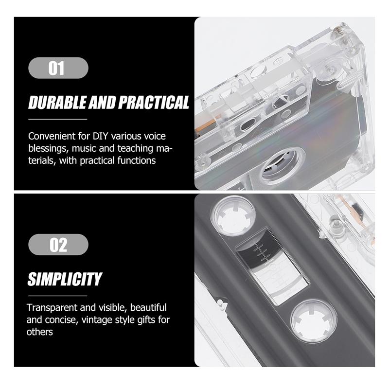 2pcs Blank Cassette Tape Audio Cassette Blank Tape Ordinary Music Song Recording 30 Minutes Standard Cassette Blank Tape Player