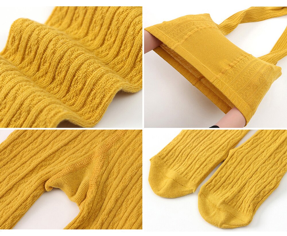 Baby Herfst Winter Solid Candy Kleur Panty Voor Baby Peuter Kid Meisje Geribbelde Kousen Katoen Warm Panty Strakke 0-6Y