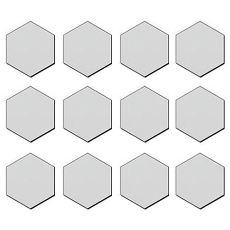 12pcs/set Hexagonal Bathroom Mirror Wall Sticker DIY Removable Decorative Mirror CORC: -S-01