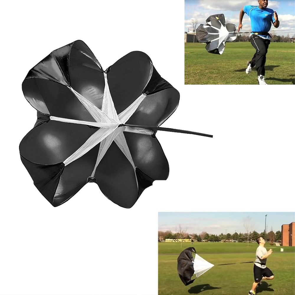 Hastighed træning løb træk faldskærm fodbold træning fitness udstyr speed drag chute fysisk fodbold træningsudstyr