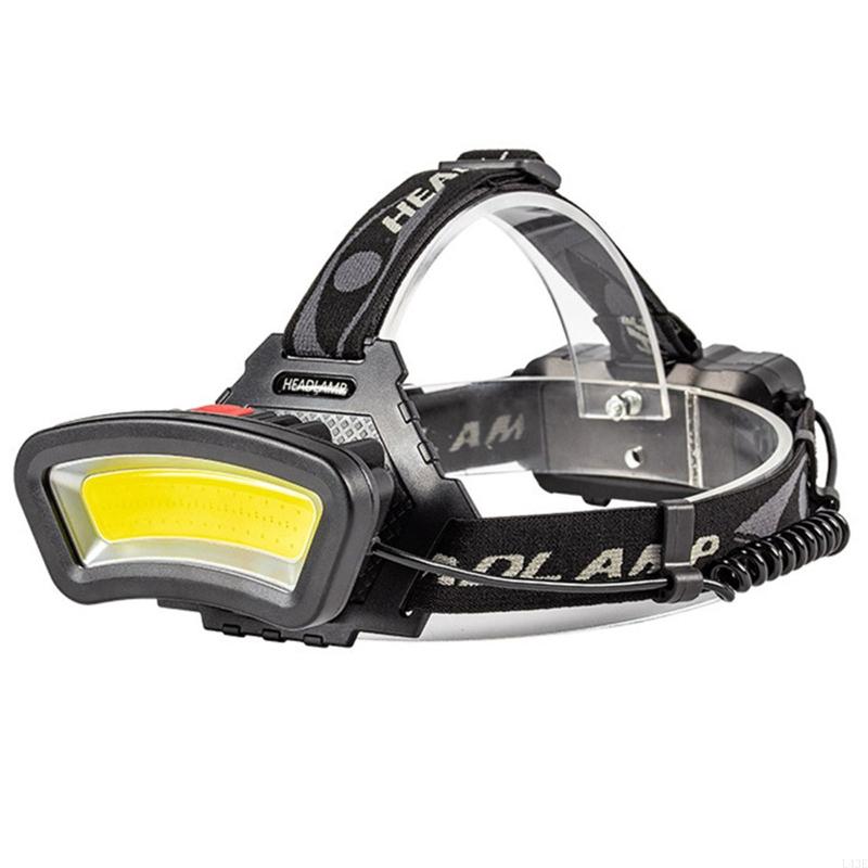 Cob Headlight Led Headtorch Flashlight Headlamp Waterproof Safe Camping Cycling