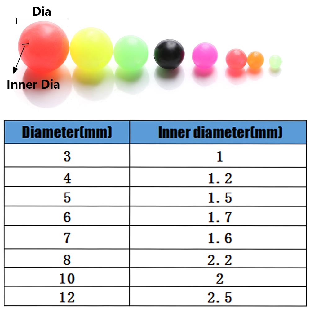 100 stk runde blandet farve pe plast kryds propper perler til karper rig fisk lokkemad perler udendørs fiskeri lokker tackle tilbehør