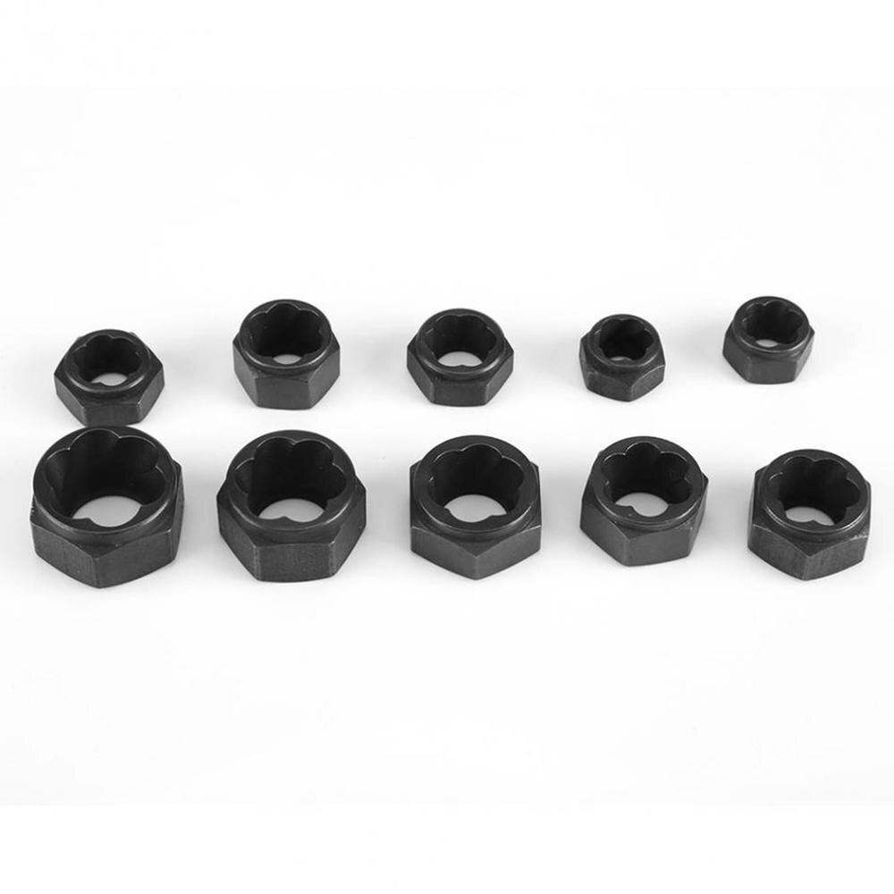10 Piece Low Set Cased Bolt Nut Screw Remover Extractor Removal Set Broken nut bolt extractor Hexagon socket nut removal tool
