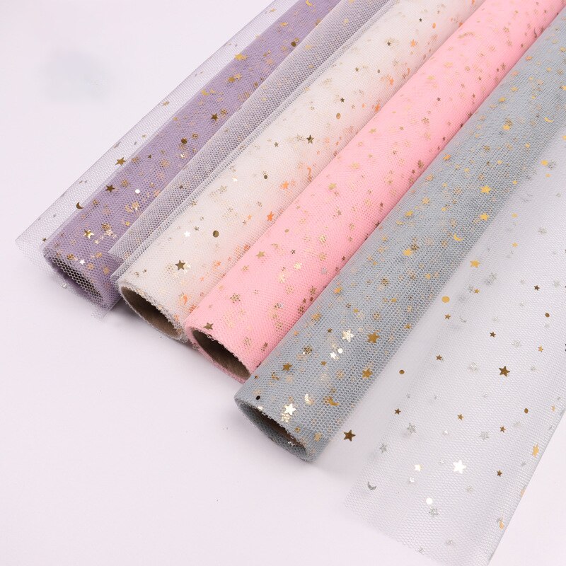 Flower Packing Gauze 5 Yards/roll Bronzing Gauze DIY Korean Style Floral Gauze