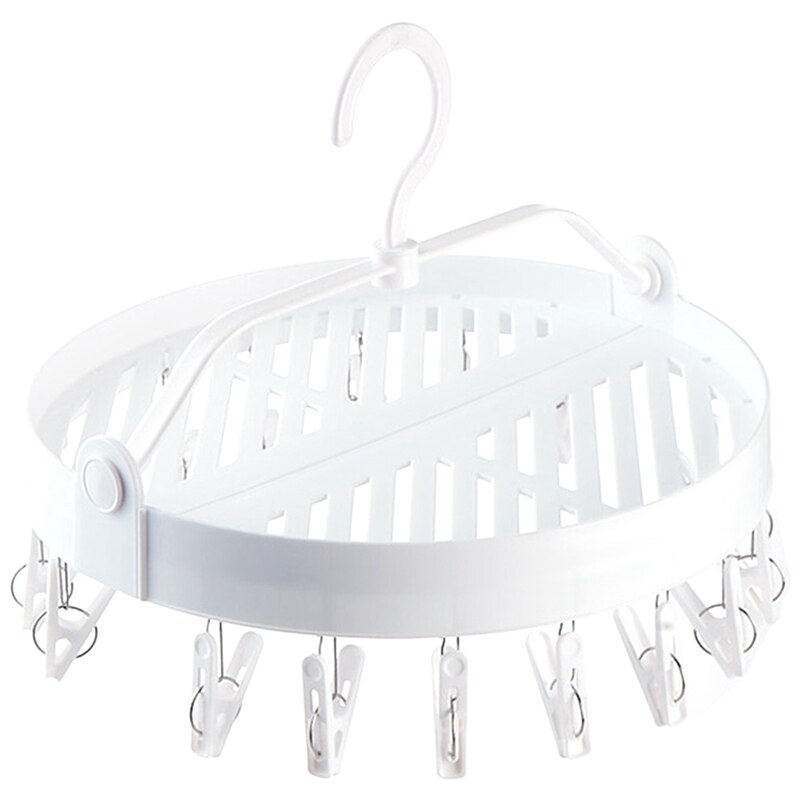 Étendoir à linge pliable séchoir à linge égouttoir pour serviette, sous-vêtements, chapeau, écharpe, pantalon, vêtements de bébé: White