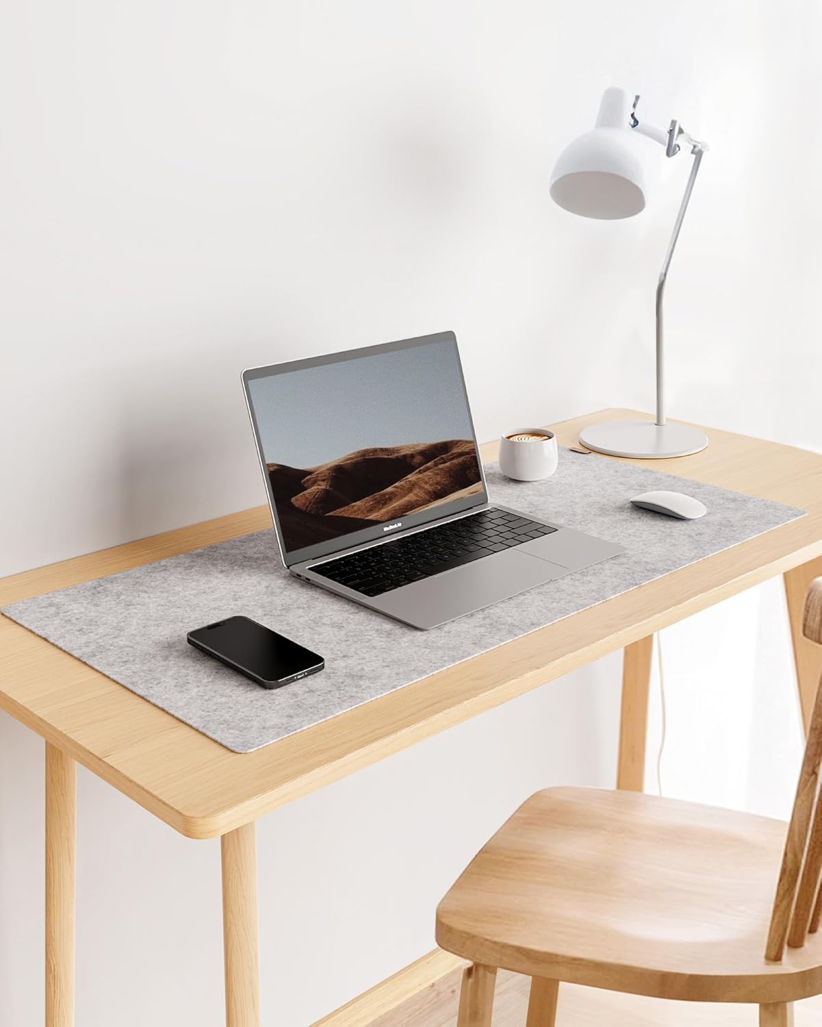 Large Felt Desk Mat Keyboard Mat - Computer Desk Pad for Keyboard and Mouse Pad - Desktop Mat - Felt Desk Pad