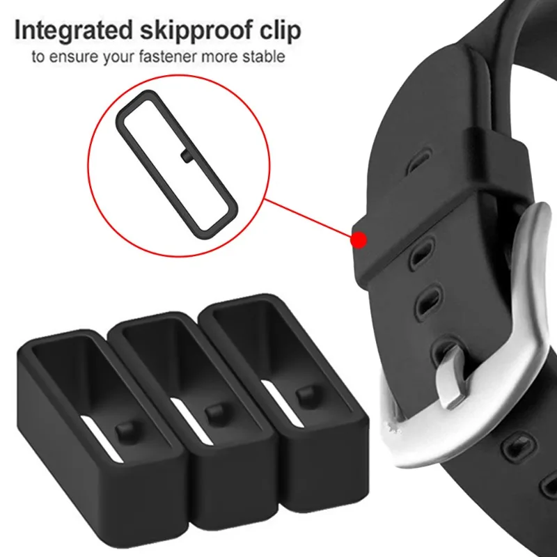 Para Garmin Forerunner 945/935 Fenix 5/Fenix 6/Fenix 7 reemplazo de bucle de seguridad correa de reloj de silicona cierre Clip Keeper Ring Loop