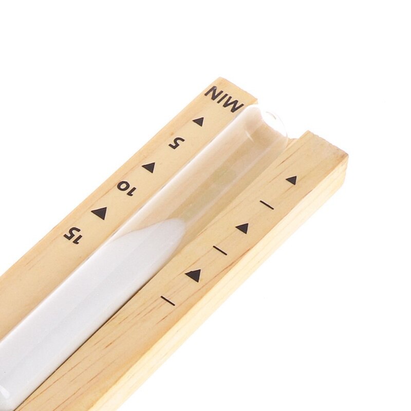 Phfu-timeglas 15 minutter vægmonteret roterende sauna træ timeglas hvidt sand timer