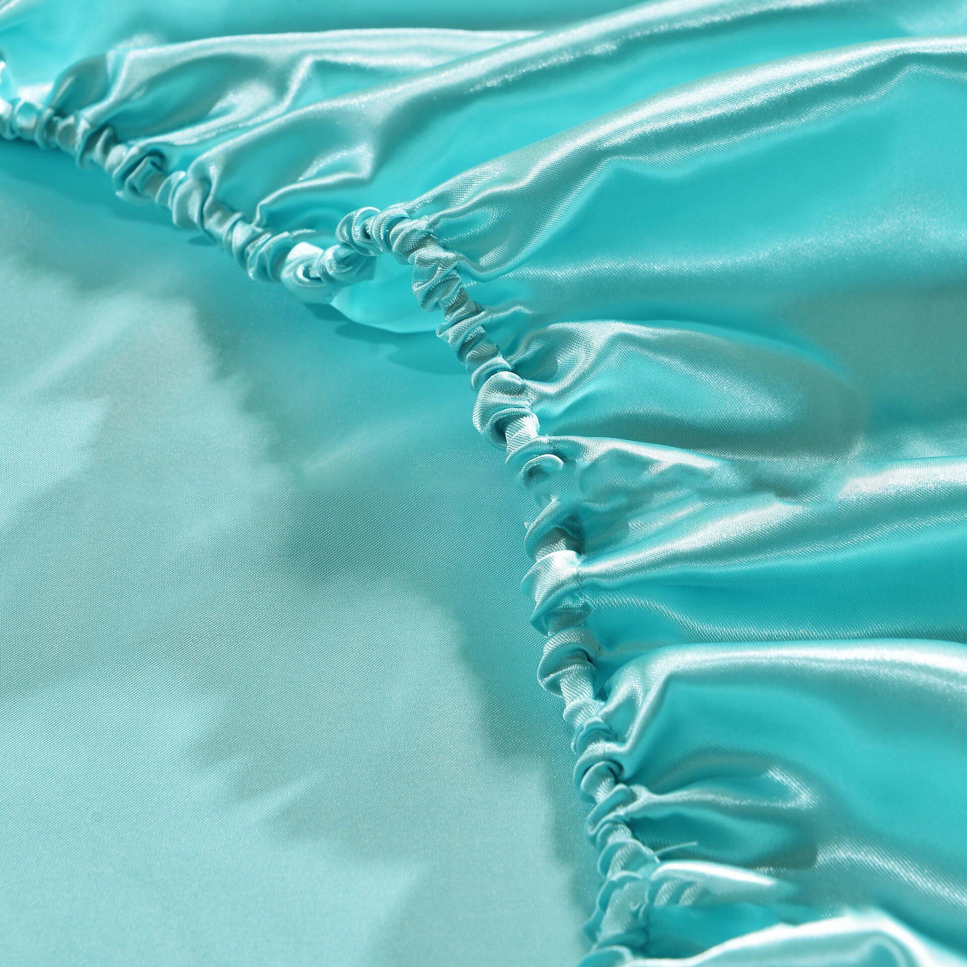 Sateng silke tilpasset laken på elastisk ensfarget madrassbeskytter laken på elastisk bånd drap house de matela queen king: Grønn