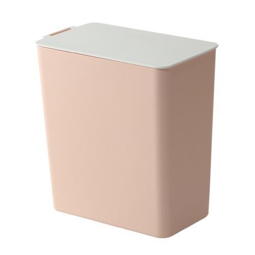 mini ensfarget skrivebord søppelkasser søppelkasser søppelbøtte kjøkken oppbevaringsbøtte søppelholder søppel oppbevaringsarrangør hjemmeinnredning: Rosa