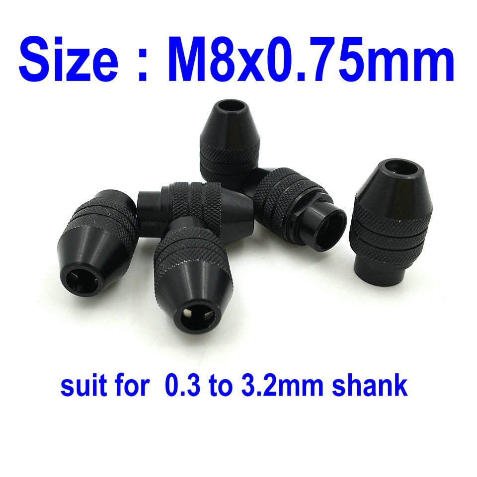 GOXAWEE-accessoire de perceuse universelle, mandrin universel sans clé, outils rotatifs pour perceuse Dremel 8x0,75mm, 3 pièces