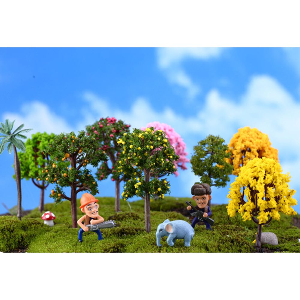 1pcs 7cm Simulation Tree Landscaping Flower Tree Hawthorn Coconut Tree Christmas Decoration Home Decor