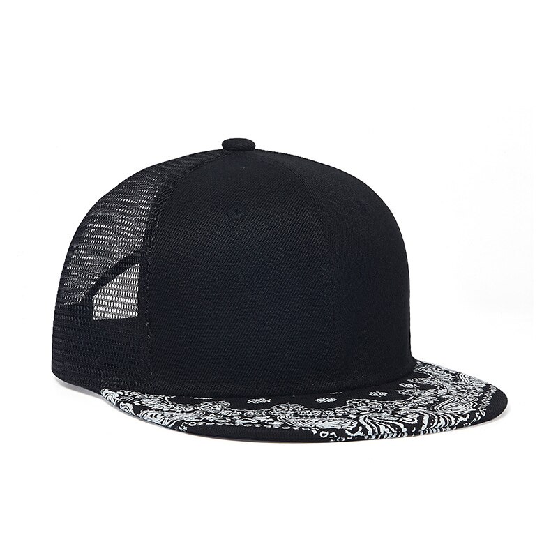 2022 Zomer Mesh Trucker Hoeden Mannen Zwarte Platte Rand Baseball Cap Vrouwen Outdoor Sport Hip Hop Snapback Zonnebrandcrème Hoeden unisex