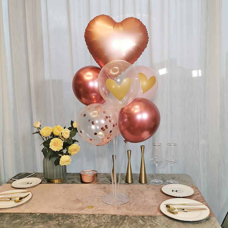 Supports de ballons cylindriques, 7 Tubes, décoration de fête prénatale, pour anniversaire, 7 Tubes