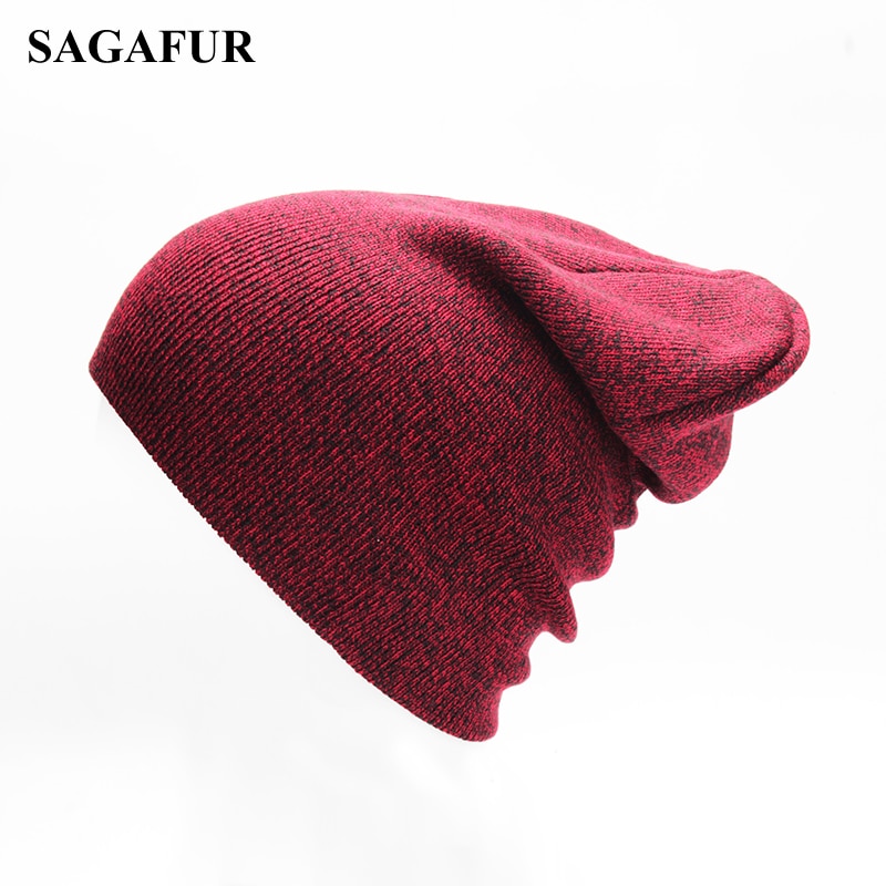 Bonnets doux pour hommes casquette d'hiver femmes Polyester Slouchy tricoté chapeau pour garçons décontracté Ski chapeau femme Hip Hop automne bonnets fille
