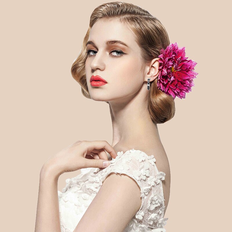 Klassische Schwarz Keramik Ohrringe 2 teile/satz Für Frauen Schmuck X Kreuz Kristall Nie Verblassen Keramik Material oben