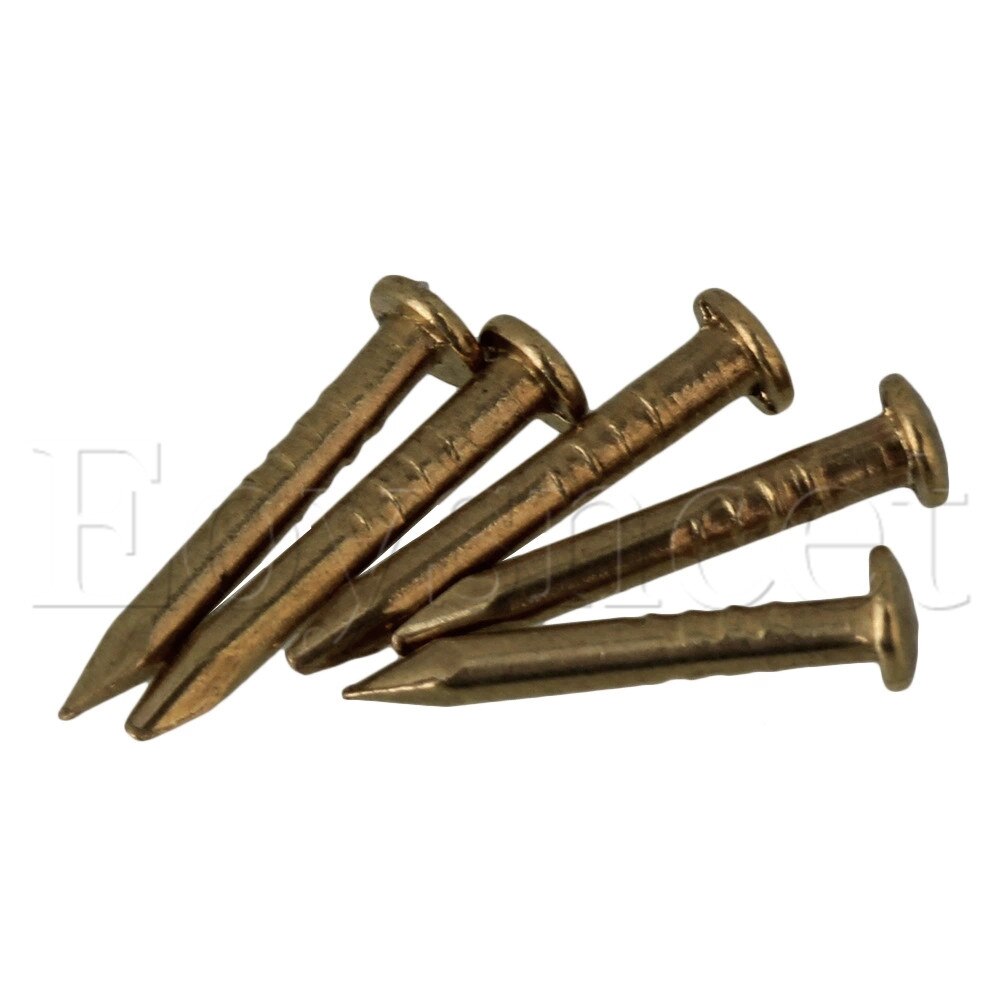 100 Stuks Meubelen Archaize Koper Miniatuur Nail Met Ronde Kop Messing 10Mm