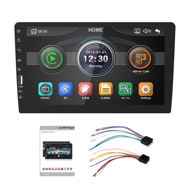 9 Inch 1Din Car MP5 Player Contact Sn FM Radio Bluetooth USB AUX Mirror Link: Default Title