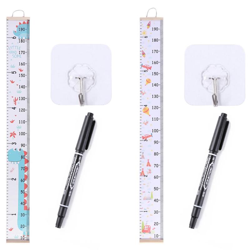 Baby Removable Height Growth Chart Ruler Wall Decor Canvas Sticker for Kids Necessary Household Infant Growth Supplies