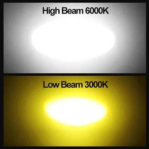 Bombillas LED para faros delanteros de motocicleta, focos de luz H4 BA20D H6, CSP, lente de 10000LM, blanco, amarillo, Hi Lo, 12V, accesorios para Motos, Led antiniebla, 1 ud.: BA20D / White And Yellow