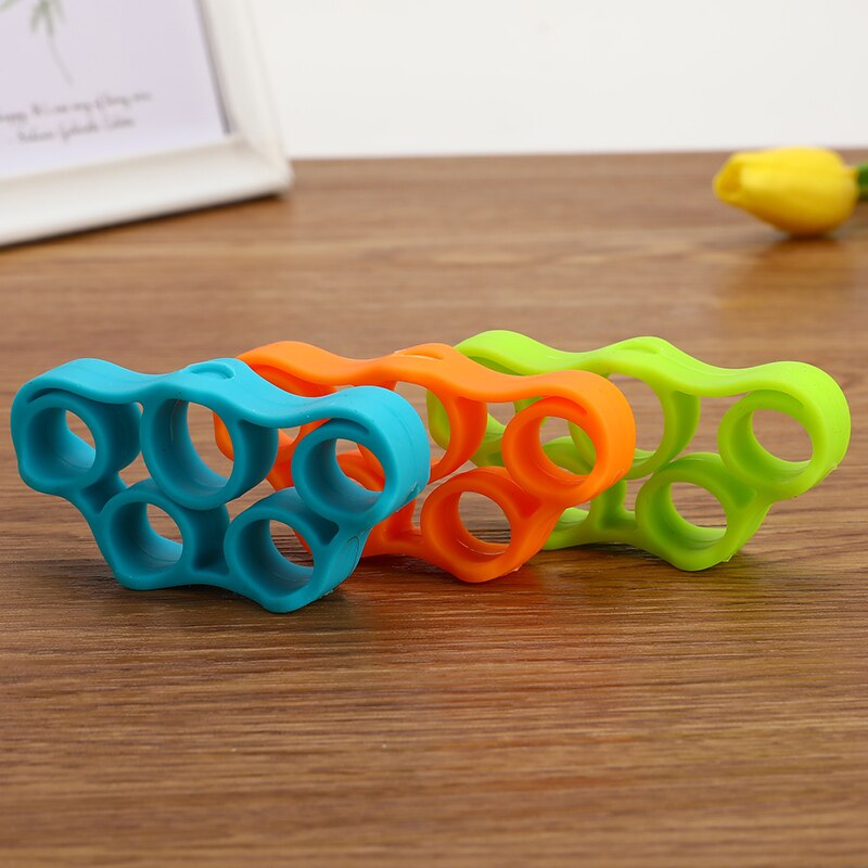 3 Levels Finger Stretcher Resistance Bands Strengthener Exerciser Trainer Hand Grip Trainer Rings for Fitness Relieve Injury