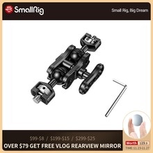 SmallRig Quick Release Articulating Magic Arm with Double Ballheads Extension (1/4"and 3/8" Screw) For DSLR Cage Monitors -2212