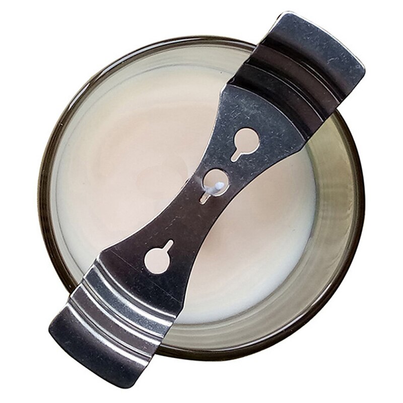 Kaars Tool Diy Rvs Kaarsenlont Holder Wax Lont Houder Glas Aroma Kaars Drie-Gat Lont Houder