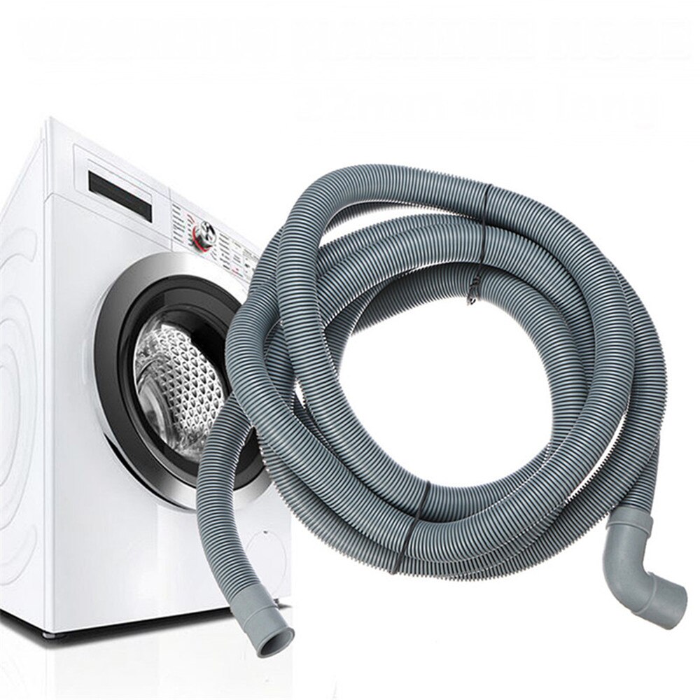 4M Wash Machine Dishwasher Drain Hose Outlet Water Pipe Flexible Extension 22mm With Bracket