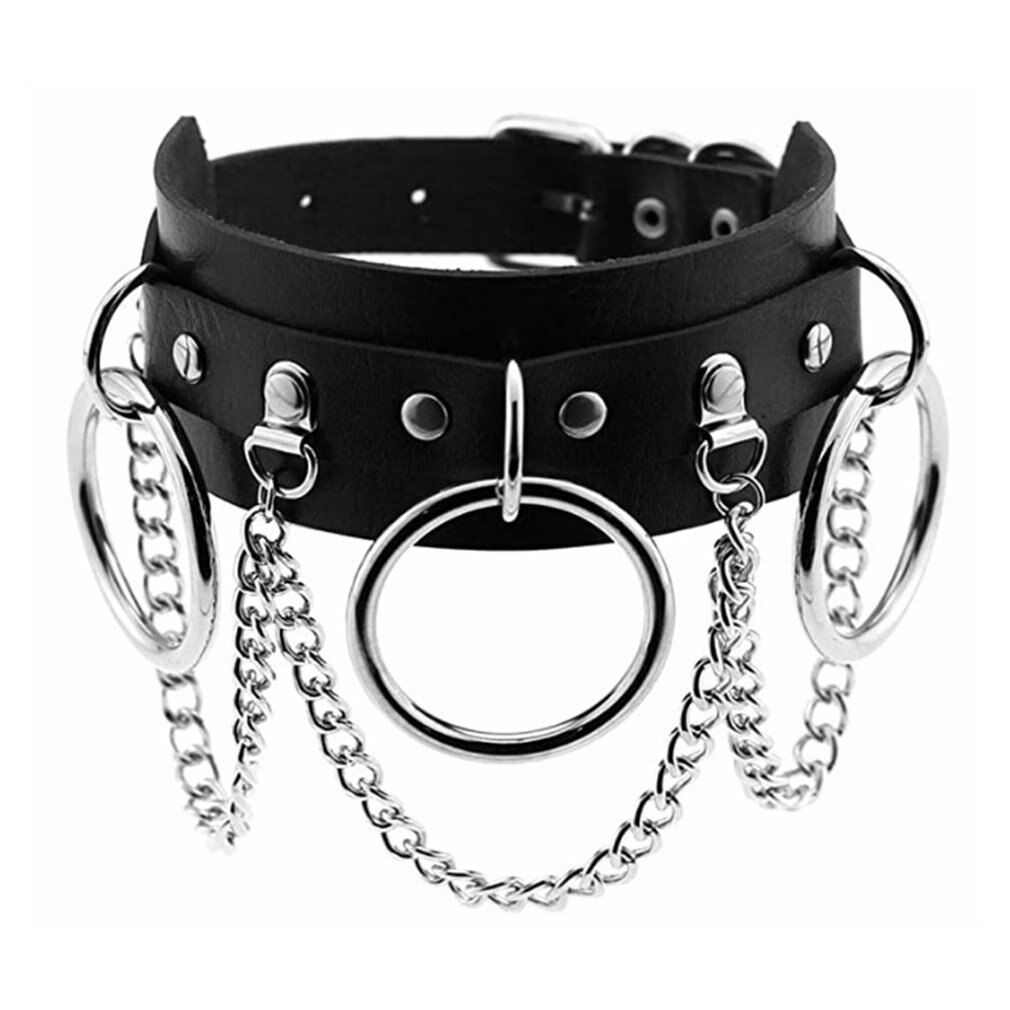 Punk7 Joker Verstelbare Ketting Choker Multilayer Ketting Hanger Pu Lederen Choker Meisje Club Party Festival Sieraden