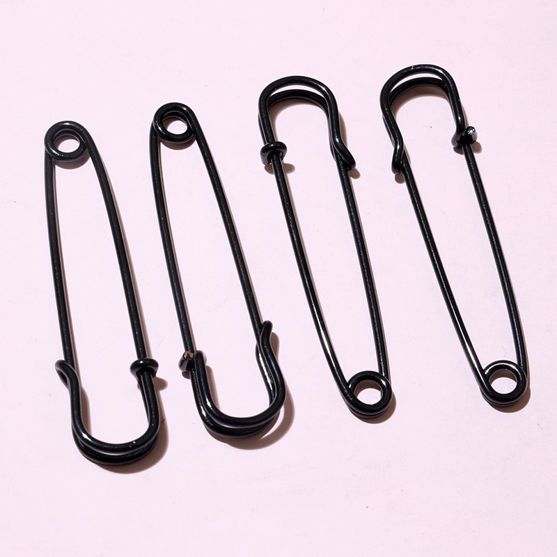 10 pzas, alfileres de seguridad de 50x13mm, broche de Metal, alfileres de costura para ropa, pines de costura para etiquetas, manualidades, accesorios para hacer joyas: Gris