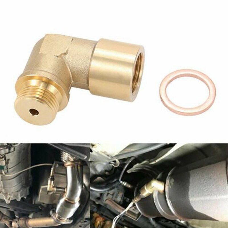 2PCS 90 Degree Angled Bung Extension M18 X1.5 O2 Oxygen Sensor Extender Spacer
