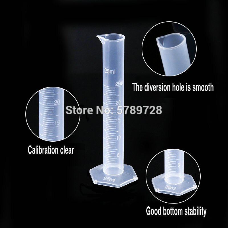 Plastic tape graduated measuring cylinder thickened transparent measuring cup 10/25/50/100/250/500/1000ml