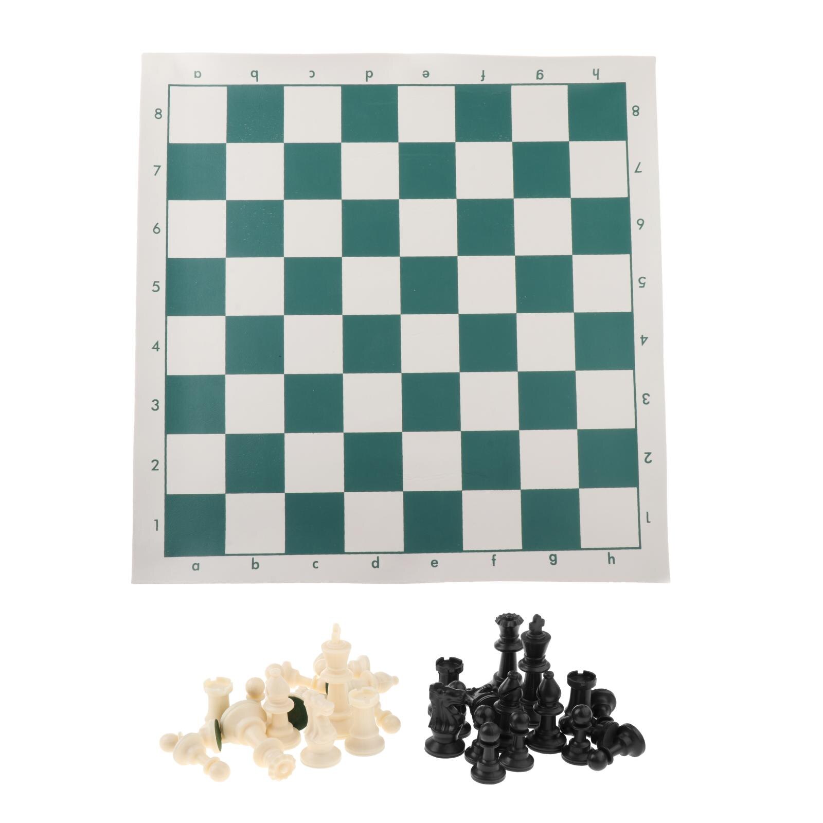 Travel Portable Chess Set 18"x3.5" Plastic Chesspieces with Storage Bag for Kids Beginners Home Party Indoor Outdoor