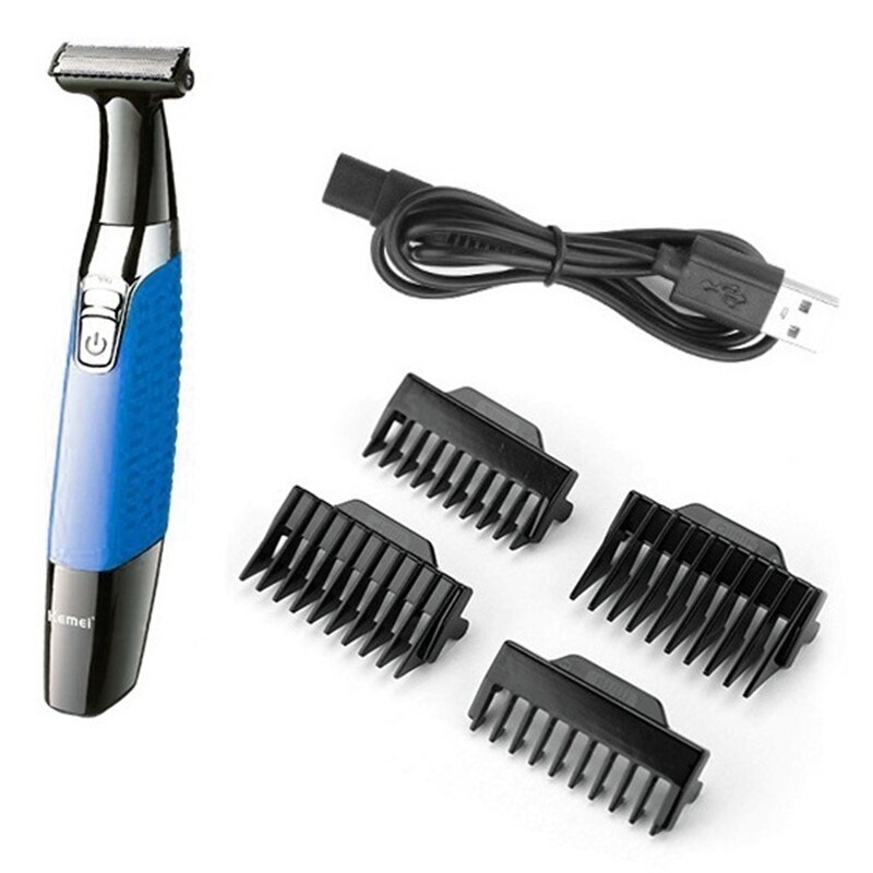 men's body face electric shaver electric razor for men stubble trimmer beard shaving edge trimer one blade hair trimmer back