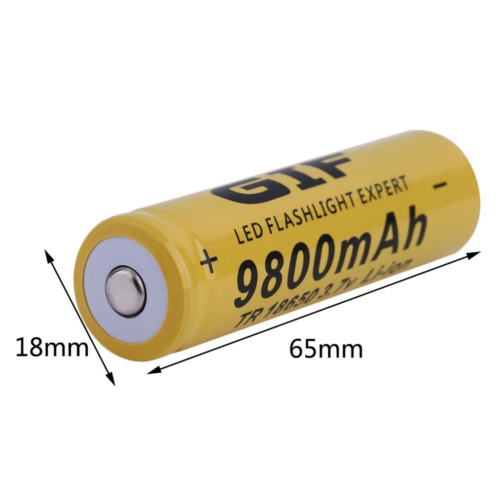 10PCS/SET Universal 18650 Li-ion Rechargeable Battery Cell 3.7V 9800MAH Replacement Battery For Torch Flashlight