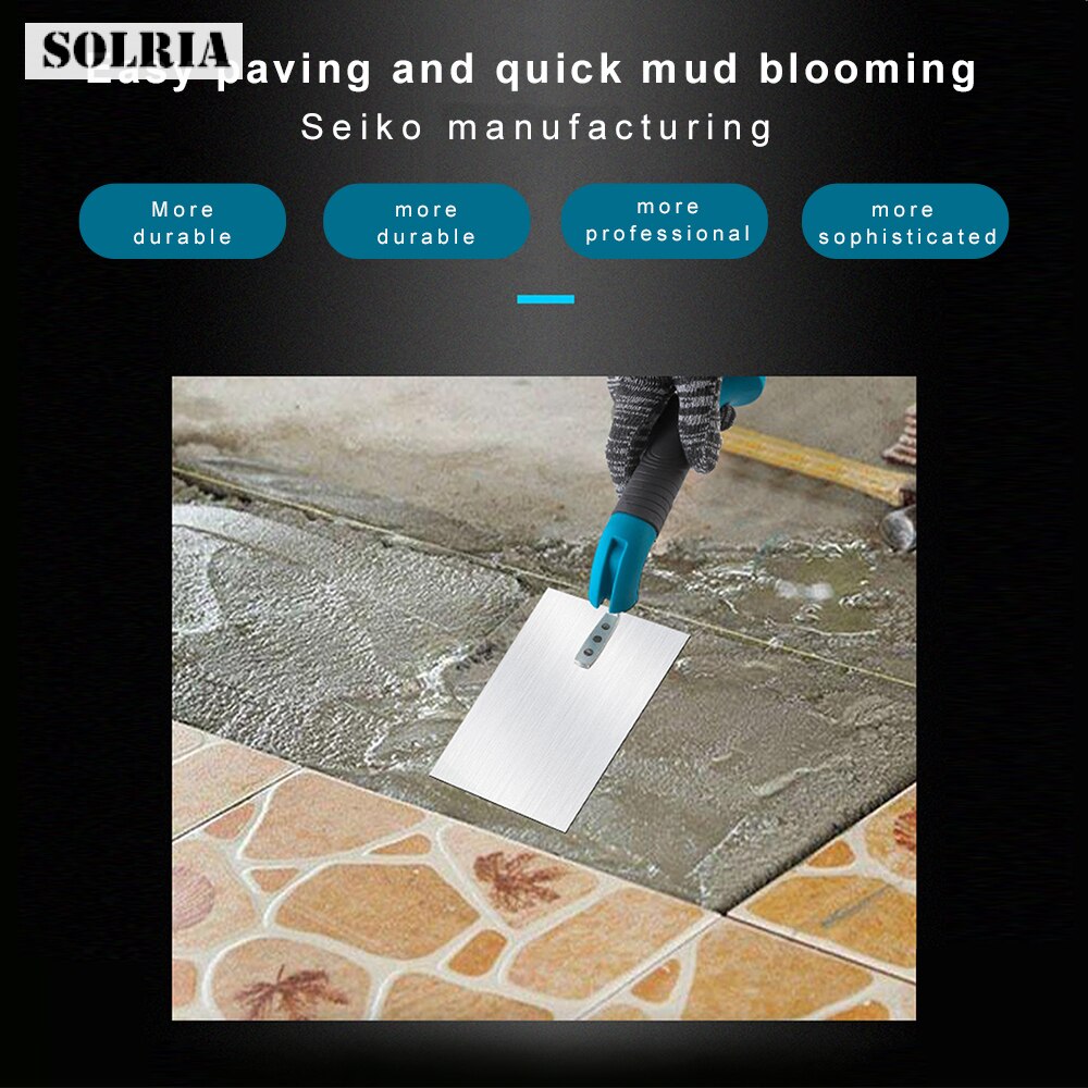 Stainless Steel Electric Plaster Trowel Automatic Wall Plaster Tool for Masonry Rechargeable Plastering Tools Concrete Blue
