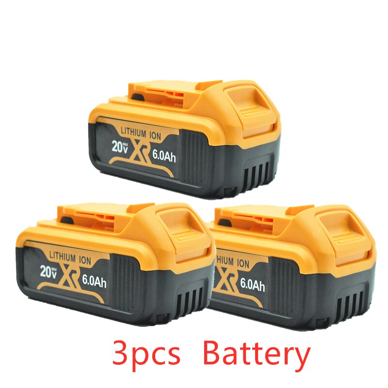 100% DCB200 20V 6000mAh replaceable Li-ion battery compatible with Dewalt 18 Volt MAX XR power tools lithium Batteries