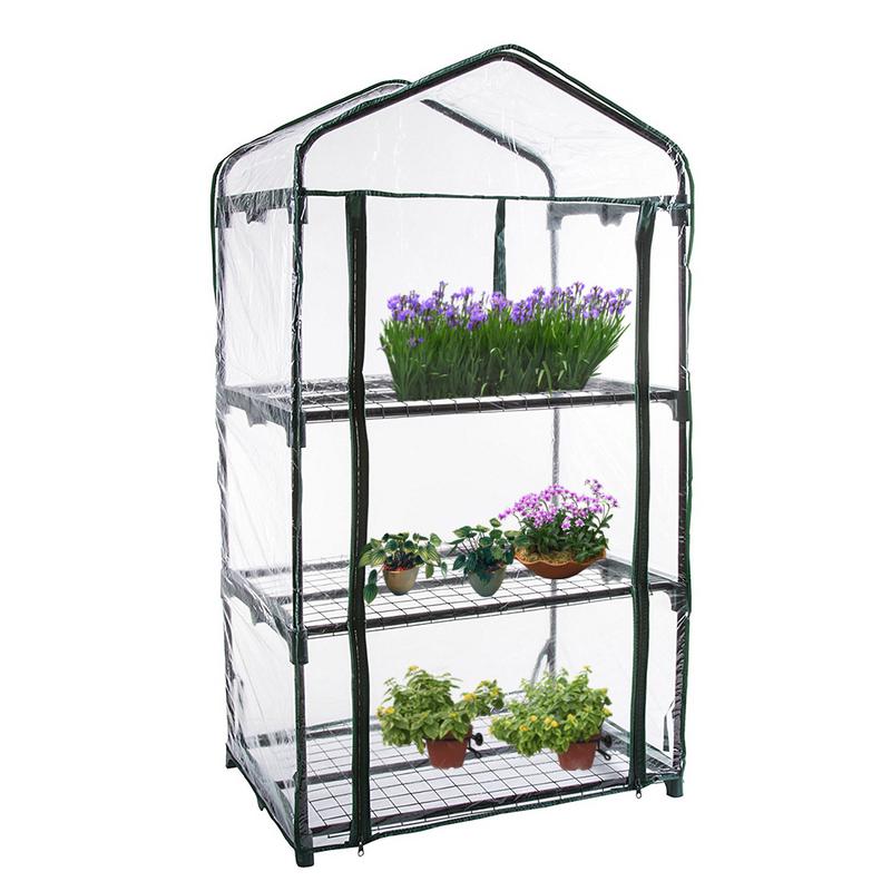 Warme Tuin Tier Mini Huishoudelijke Plant Kas Cover Groeien Tent Waterdicht Anti-Uv Beschermen Tuin Bloemen Zonder Ijzer Stand: 1