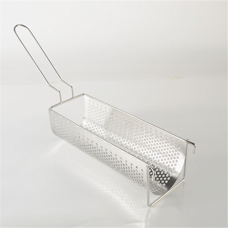 30cm Long French Fries Basket Frying Strainer Stainless Steel Potato Chips Fryer Kitchen Cooking Chef Basket Colander Tool