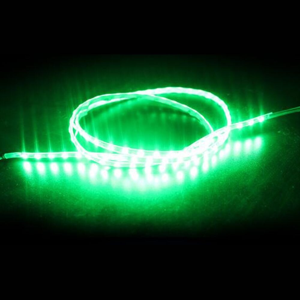 Tira de luces LED Flexible para decoración de coche y motocicleta, tira de luces LED de 45cm, 12V, resistente al agua, decoración del hogar: Green