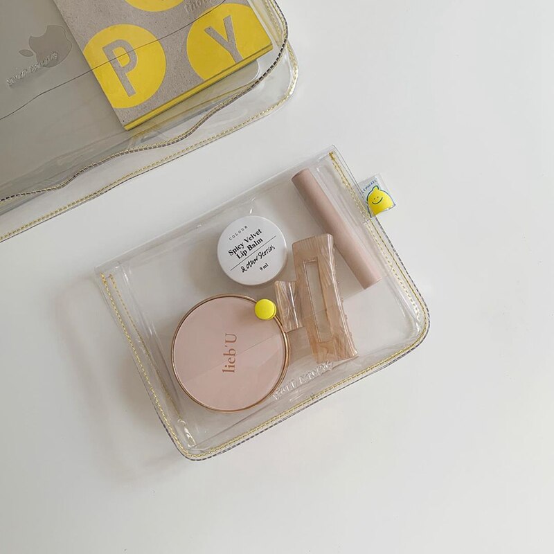 eins transparent Briefpapier Zitrone Datei Tasche A4 PVC Wasserdicht Bleistift fallen Tragbare Daten Kosmetik Lagerung Tasche Schule Liefert: Mittel