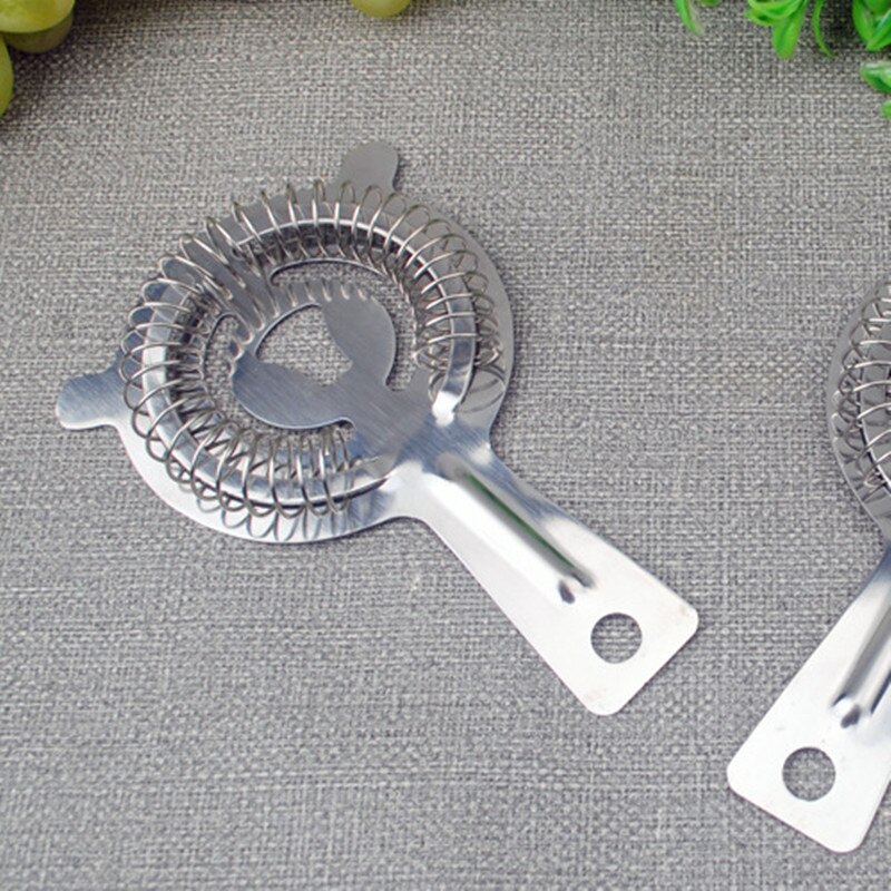 Superficie pulida de de acero inoxidable coctelera de vino colador de hielo barman bar KTV café herramientas para el hogar FILTRO DE colador