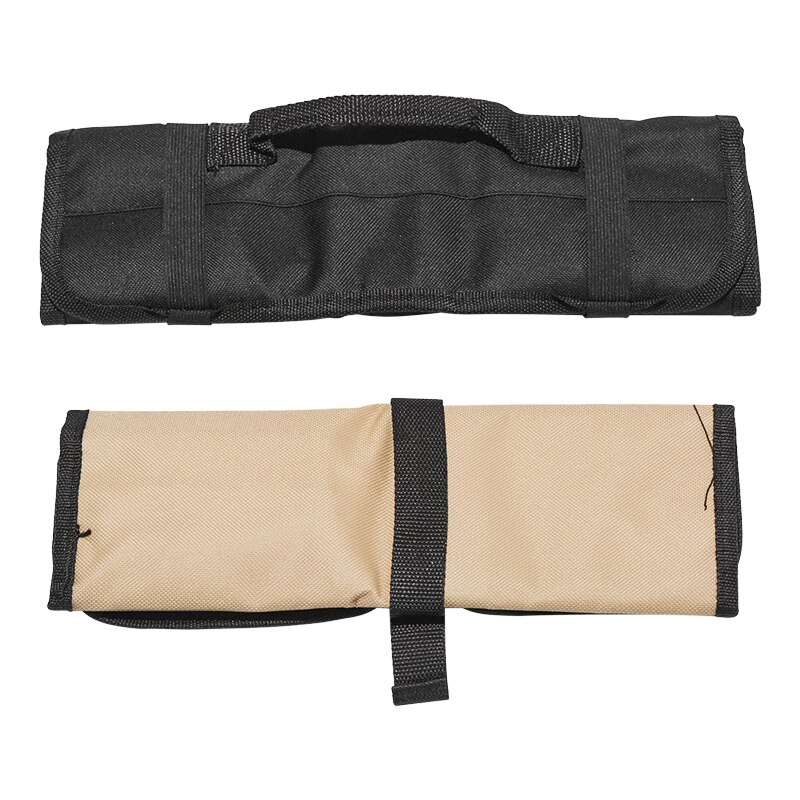 Kokkens knivpose rullepose bærepose taske køkken bærbar opbevaring 10/21 p okker sort kaffe